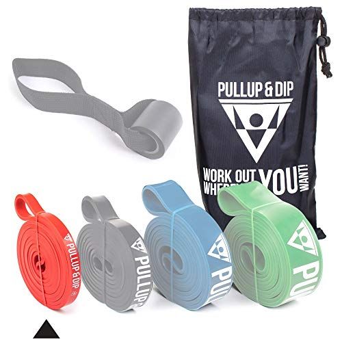PULLUP & DIP bandas de fitness bolsa de bandas de resistencia e instrucciones de ejercicio gratuitas - banda de pull-up banda de resistencia Pull Up ...