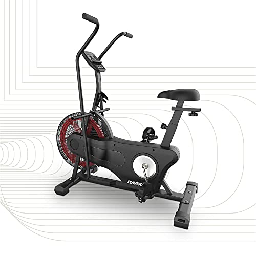 SportPlus New Release 2020 Air Bike Bicicleta de ejercicio para interiores Bicicleta Ergómetro para fitness, spinning y crossfit |  Entrenador de cross ...