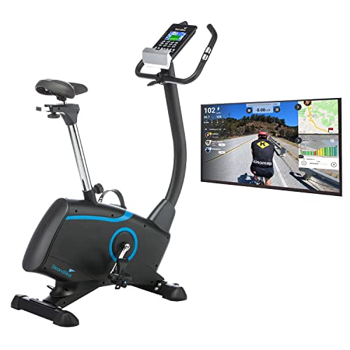 ergómetro skandika Atlantis |  Bicicleta estática con app control (Kinomap, iConsole), Bluetooth, volante de inercia de 10kg, pulsador ...