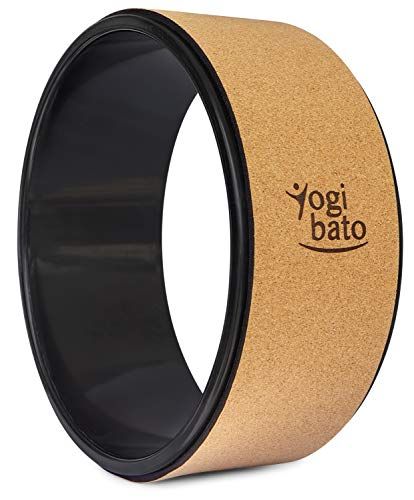 Yogibato Yoga Wheel Cork - Dharma Wheel con ABS Ring - Yoga Wheel para Pilates Joga Stretching Fitness - Yoga Wheel Cork