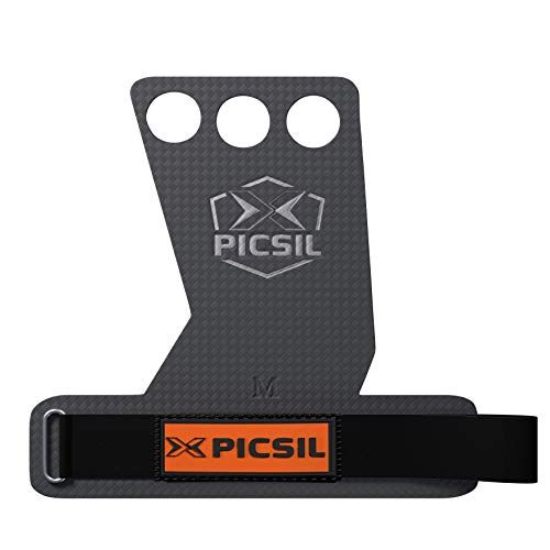 Puños de carbono PICSIL RX 3H - guantes y puños de gimnasia para cross training, musculación, dominadas, levantamiento de pesas, ...